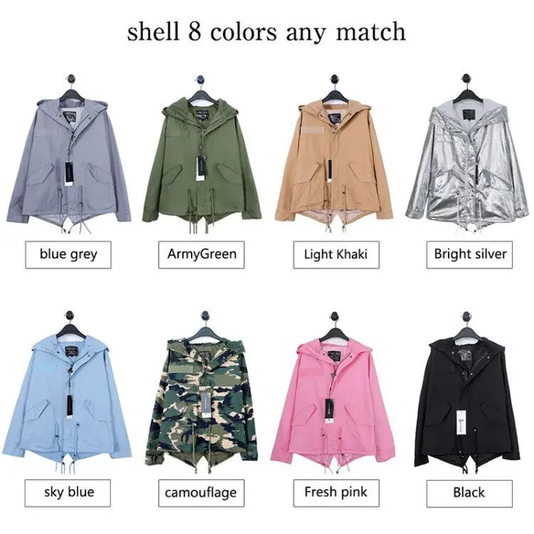 MAOMAOKONG 2025 Real Fur Coat New Fashion Fox Fur Collar Winter Women's clothing Removable Lining Thickened Jacket Short Parka