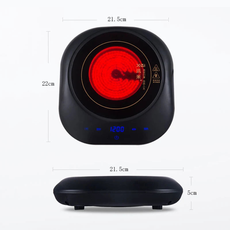1200W Electric Heater Stove Tea Maker Hot Cooker Plate Heating Furnace Mini Induction Stove Multi Cooker Smart Tea Stove 220V