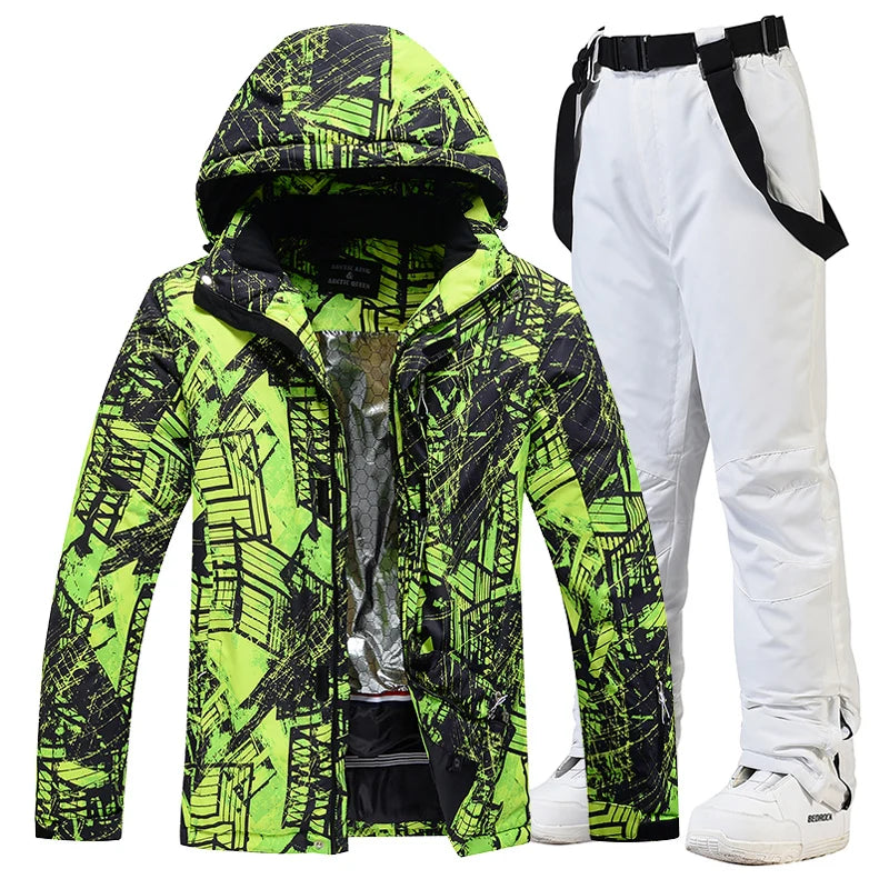 -30, Men and Women Snow Wear, Snowboarding Suit, Winter Clothes Ski, Snow Ski Jacket and Pant Sets, Snowboarding Clothing
