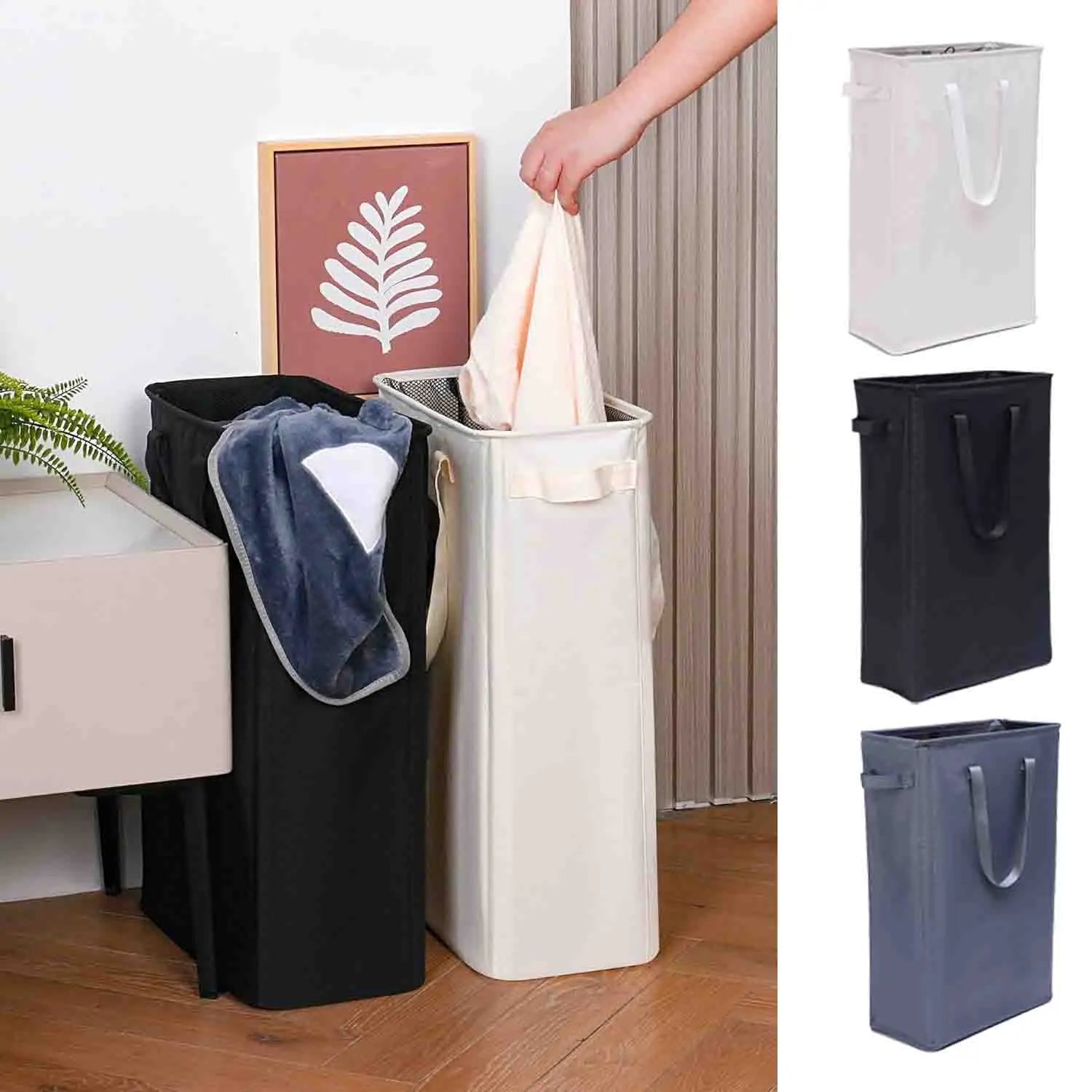 Fabric Storage Basket Dirty Clothes Basket Dirty Clothes Basket Foldable For Home Use Bathroom With Bottom Plate Laundry Basket