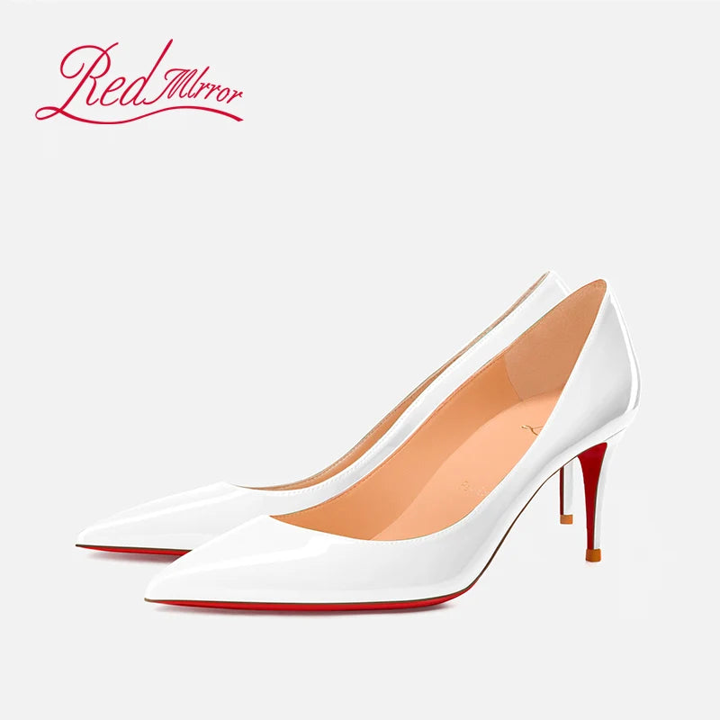 Black red soled high heels for women in 2024, new professional style versatile pointed shallow mouth sexy slim heel shoes
