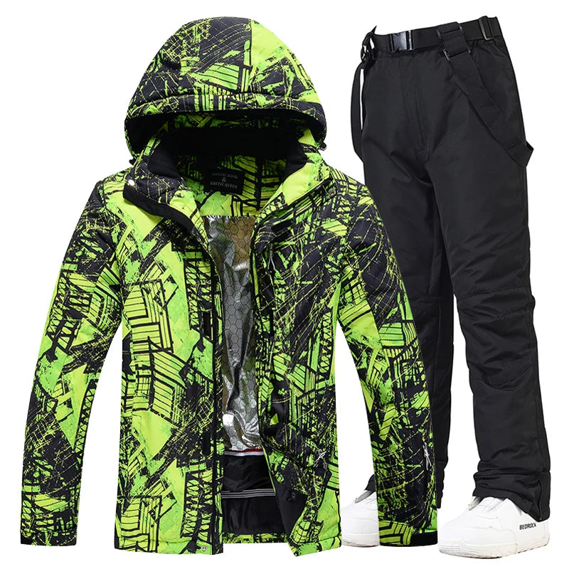 -30, Men and Women Snow Wear, Snowboarding Suit, Winter Clothes Ski, Snow Ski Jacket and Pant Sets, Snowboarding Clothing