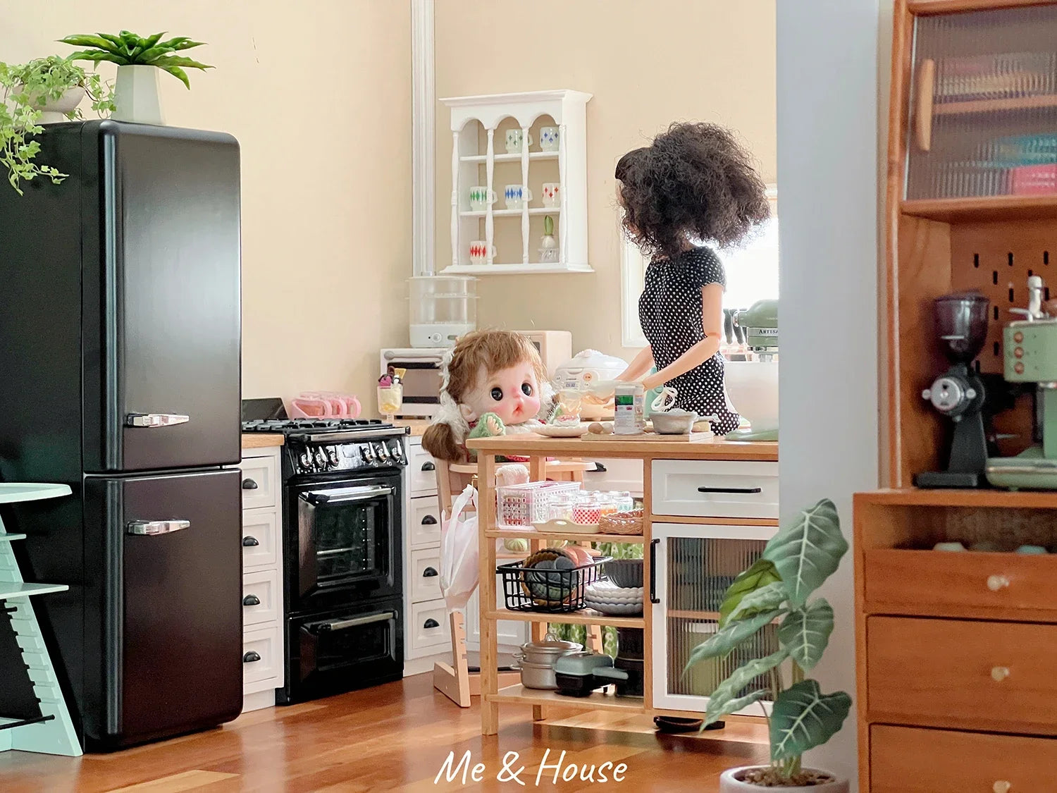 1/6 Dollhouse Model Furniture Accessorie Refrigerator Kitchen Appliances Bjd Ob11 blythe Soldier Dollhouse Miniature Model Decor