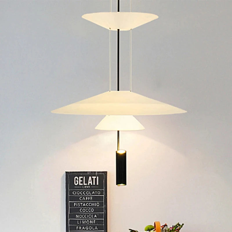 Nordic Fashion LED Chandelier Flying Pendant Lights Saucer Home Decor Denmark Designer Living Room Dining Table Bar Hanging Lamp