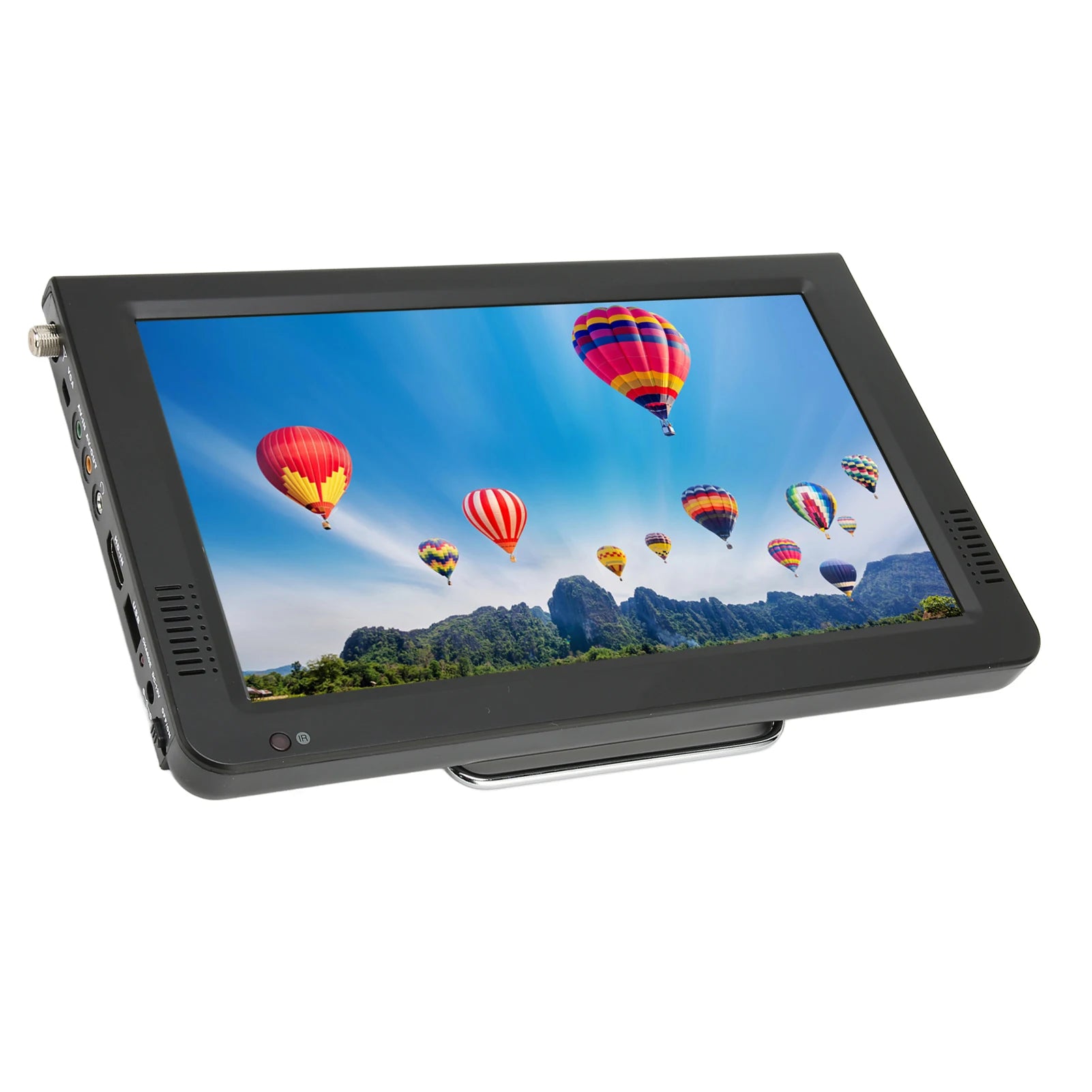 10 Inch ATSC Digital TV High Sensitivity Tuner Rechargeable ATSC Digital TV for Car Outdoor US Plug 110‑240V