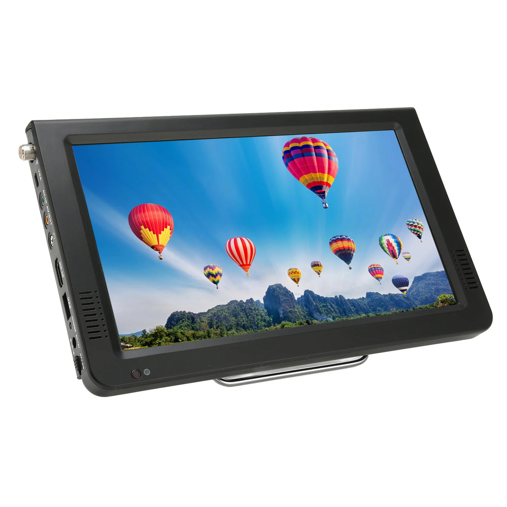 10 Inch ATSC Digital TV High Sensitivity Tuner Rechargeable ATSC Digital TV for Car Outdoor US Plug 110‑240V