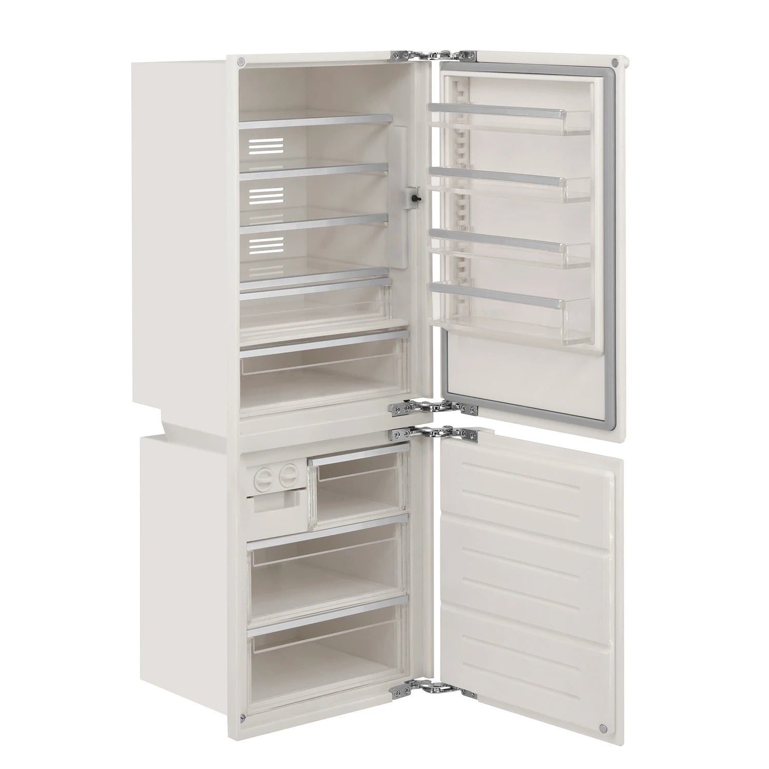 1/6 Doll House Model Furniture Accessories Metal Refrigerator With Light Kitchen Appliances Bjd Ob11 Gsc Blyth Lol Miniatures