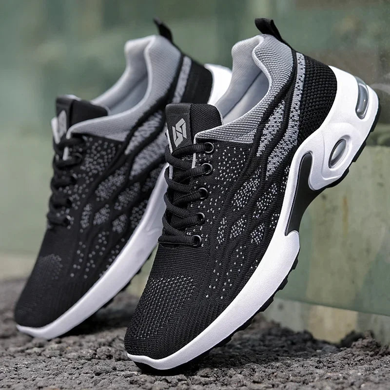 Men's Running Shoes 2025 New Style Breathable Lace-Up Casual Lightweight Korean Version Sports Sneakers Mesh Inner Lining