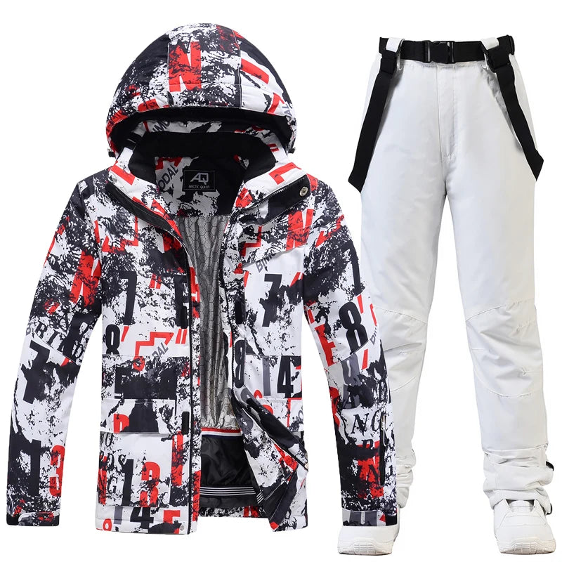 -30, Men and Women Snow Wear, Snowboarding Suit, Winter Clothes Ski, Snow Ski Jacket and Pant Sets, Snowboarding Clothing