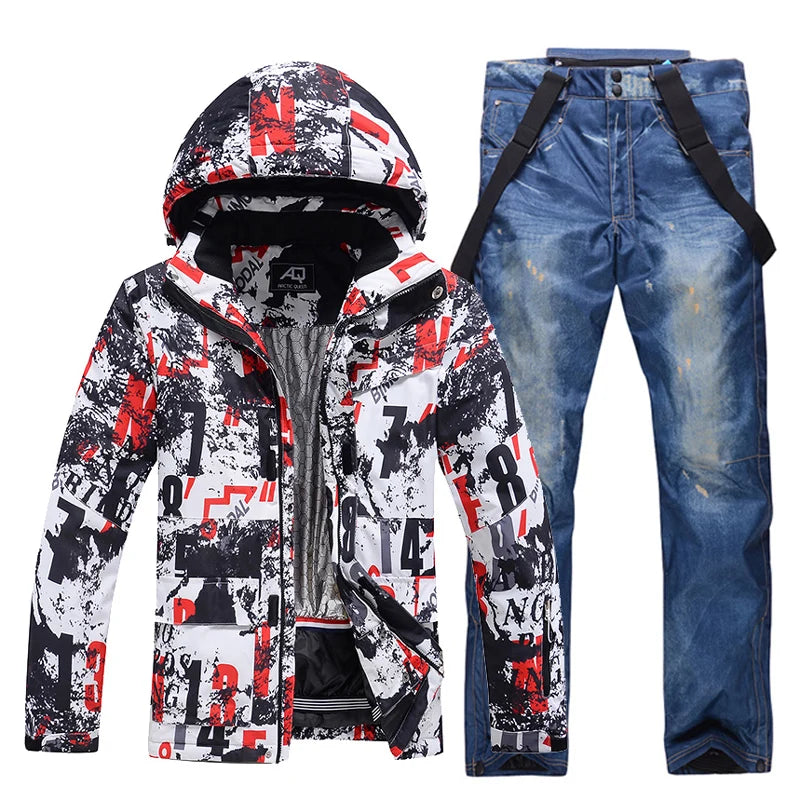 -30, Men and Women Snow Wear, Snowboarding Suit, Winter Clothes Ski, Snow Ski Jacket and Pant Sets, Snowboarding Clothing