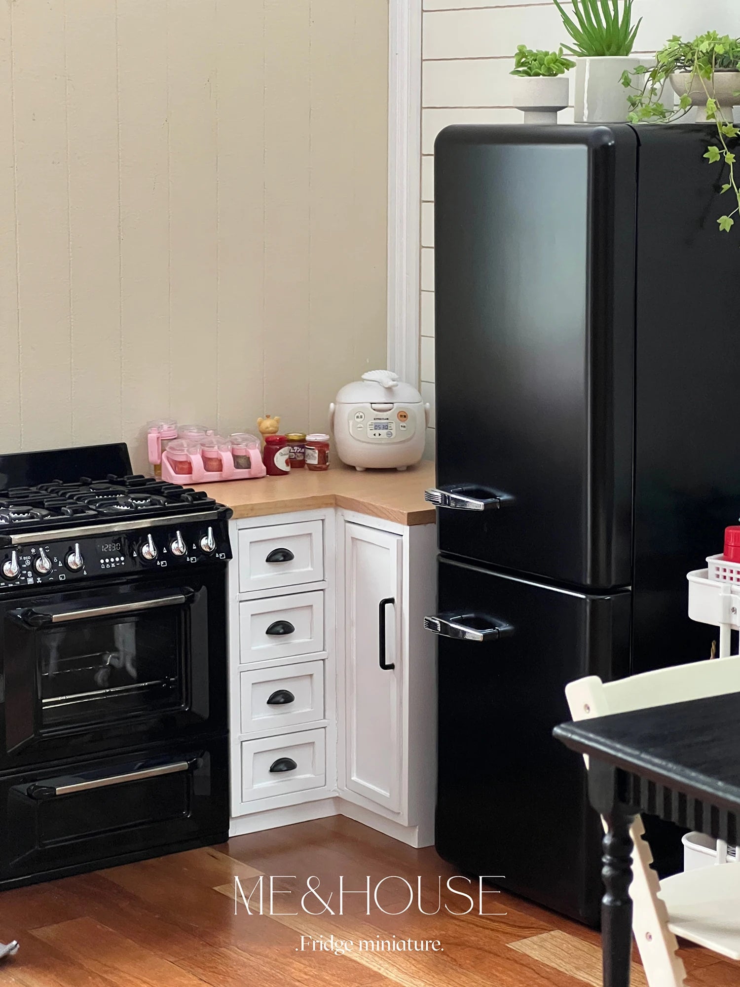 1/6 Doll House Model Furniture Accessories Metal Refrigerator With Light Kitchen Appliances Bjd Ob11 Gsc Blyth Lol Miniatures