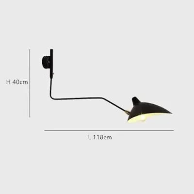 French Designer Long Arm Wall Sconce Lamp Rotary Led Light  for Living Room Bedroom