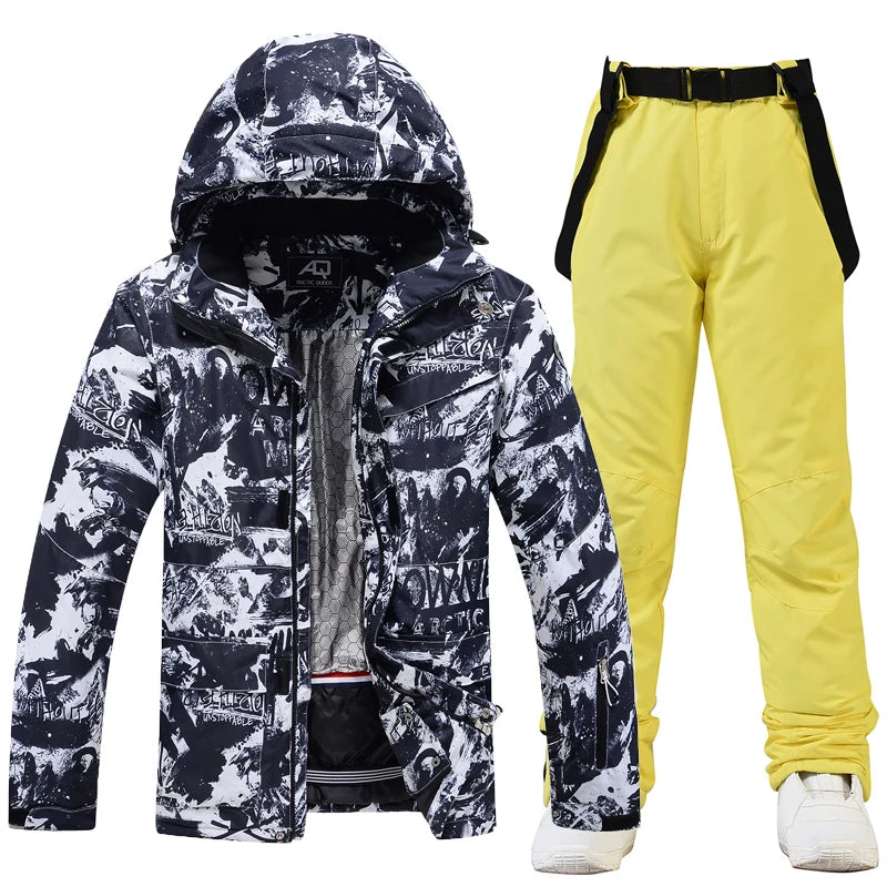 -30, Men and Women Snow Wear, Snowboarding Suit, Winter Clothes Ski, Snow Ski Jacket and Pant Sets, Snowboarding Clothing