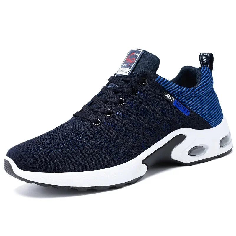 Men's Running Shoes 2025 New Style Breathable Lace-Up Casual Lightweight Korean Version Sports Sneakers Mesh Inner Lining