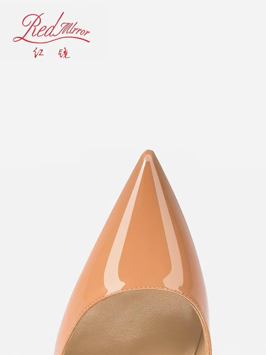 Black red soled high heels for women in 2024, new professional style versatile pointed shallow mouth sexy slim heel shoes