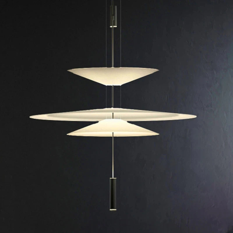 Nordic Fashion LED Chandelier Flying Pendant Lights Saucer Home Decor Denmark Designer Living Room Dining Table Bar Hanging Lamp