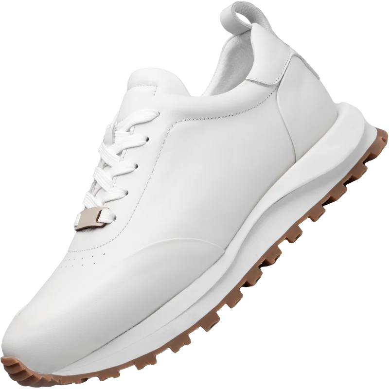 Men's casual sports shoes, men's running shoes, trendy board shoes, genuine leather small white shoes 220837