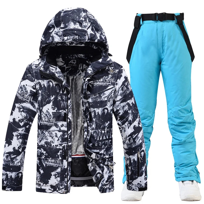 -30, Men and Women Snow Wear, Snowboarding Suit, Winter Clothes Ski, Snow Ski Jacket and Pant Sets, Snowboarding Clothing