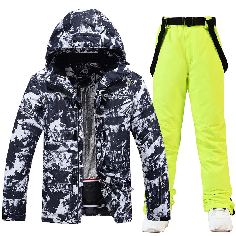 -30, Men and Women Snow Wear, Snowboarding Suit, Winter Clothes Ski, Snow Ski Jacket and Pant Sets, Snowboarding Clothing