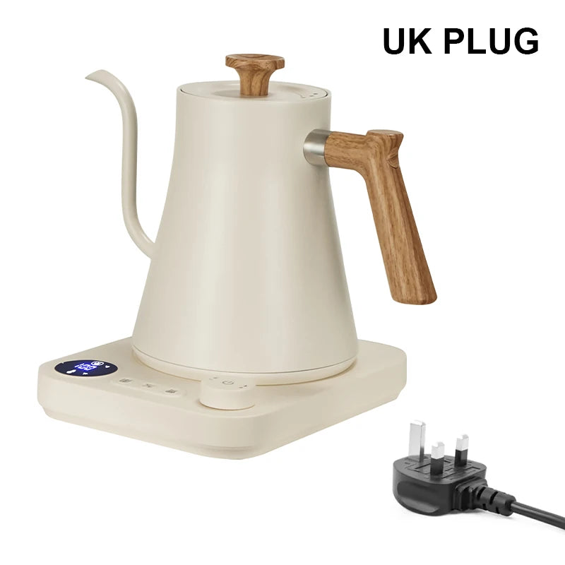 Smart Electric Gooseneck Coffee Kettle – 900ML Precise Temperature Control, Pour-Over Kettle for Home Baristas