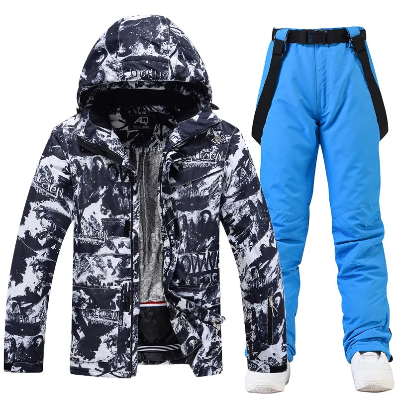 -30, Men and Women Snow Wear, Snowboarding Suit, Winter Clothes Ski, Snow Ski Jacket and Pant Sets, Snowboarding Clothing
