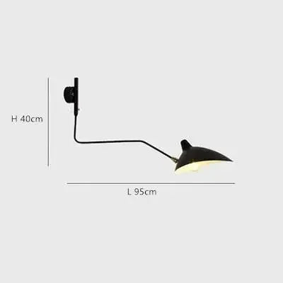 French Designer Long Arm Wall Sconce Lamp Rotary Led Light  for Living Room Bedroom