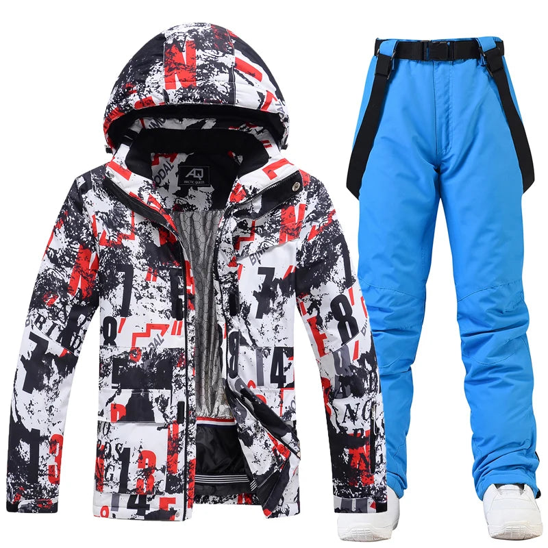 -30, Men and Women Snow Wear, Snowboarding Suit, Winter Clothes Ski, Snow Ski Jacket and Pant Sets, Snowboarding Clothing