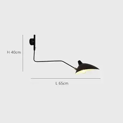 French Designer Long Arm Wall Sconce Lamp Rotary Led Light  for Living Room Bedroom