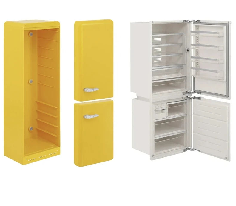 1/6 Dollhouse Model Furniture Accessorie Refrigerator Kitchen Appliances Bjd Ob11 blythe Soldier Dollhouse Miniature Model Decor