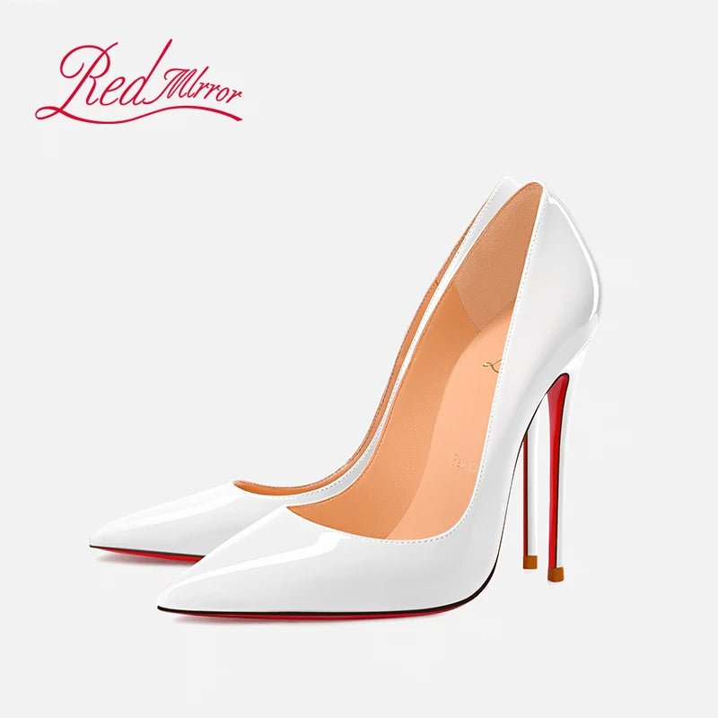 Black red soled high heels for women in 2024, new professional style versatile pointed shallow mouth sexy slim heel shoes