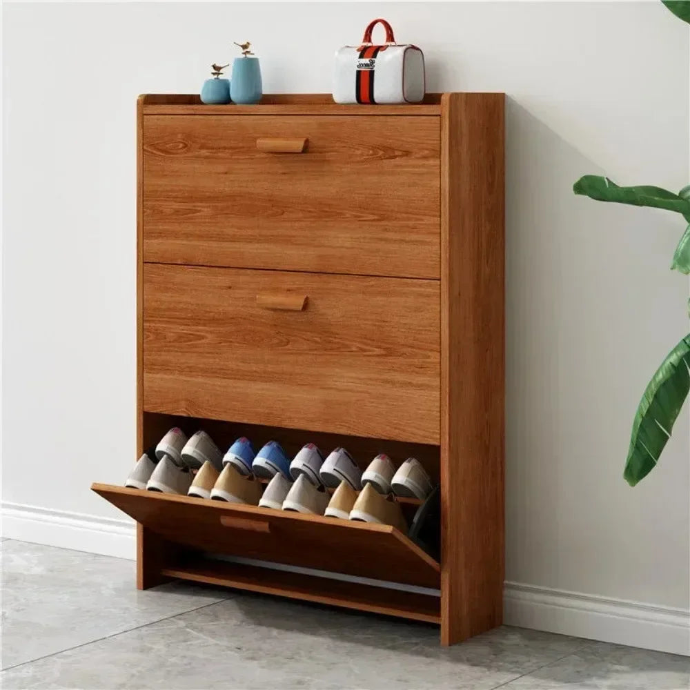 Ultra Thin Shoes Cabinet Household Doorway Multi Functional Storage Cabinet Simple Narrow Flip-Flop Small Shoe Rack Organizer