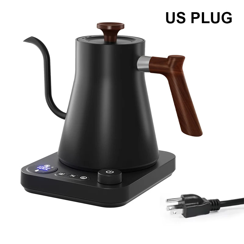 Smart Electric Gooseneck Coffee Kettle – 900ML Precise Temperature Control, Pour-Over Kettle for Home Baristas