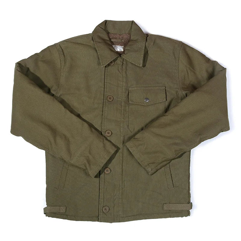 Fleece A-2 Jacket Deck Brushed 11.5OZ Thick N1 Coat Outdoor Trekking Camp Windbreakers Riding Training Clothing Tooling Overalls