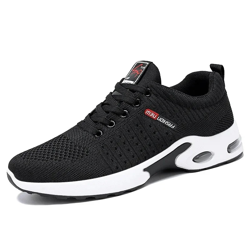 Men's Running Shoes 2025 New Style Breathable Lace-Up Casual Lightweight Korean Version Sports Sneakers Mesh Inner Lining