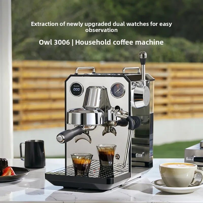 Gemilai 3006 Owl Small Home Italian Semi-Automatic Coffee Machine Extraction, Self-service Household Electrical Appliances
