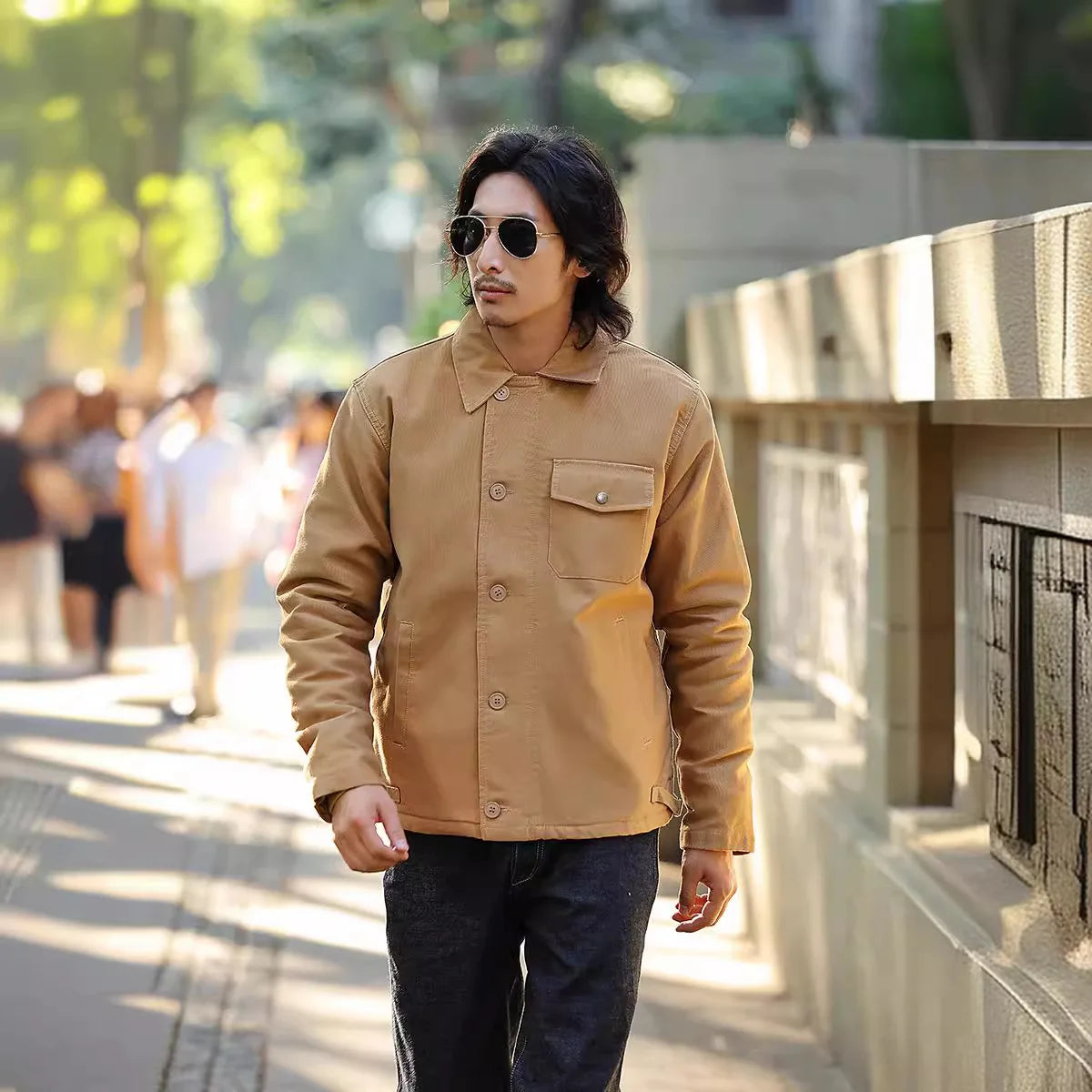 Fleece A-2 Jacket Deck Brushed 11.5OZ Thick N1 Coat Outdoor Trekking Camp Windbreakers Riding Training Clothing Tooling Overalls