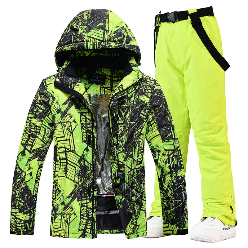 -30, Men and Women Snow Wear, Snowboarding Suit, Winter Clothes Ski, Snow Ski Jacket and Pant Sets, Snowboarding Clothing