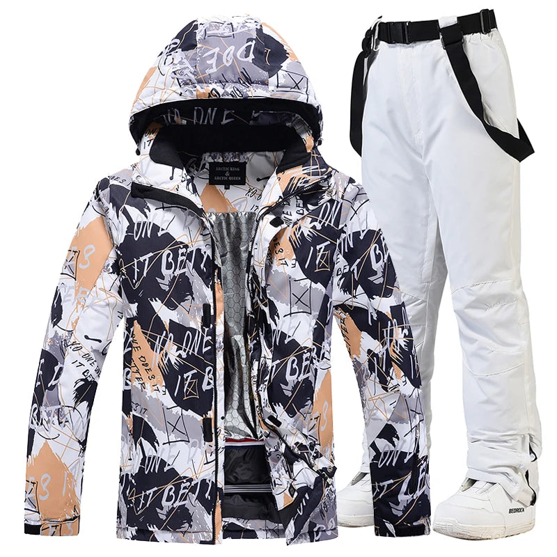 -30, Men and Women Snow Wear, Snowboarding Suit, Winter Clothes Ski, Snow Ski Jacket and Pant Sets, Snowboarding Clothing