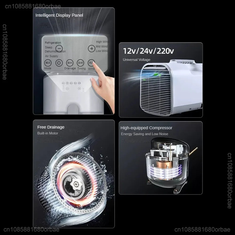 12V/220V Portable Air Conditioning Compressor Outdoor Camping Air Conditioner Household Appliances for Car Refrigeration Machine