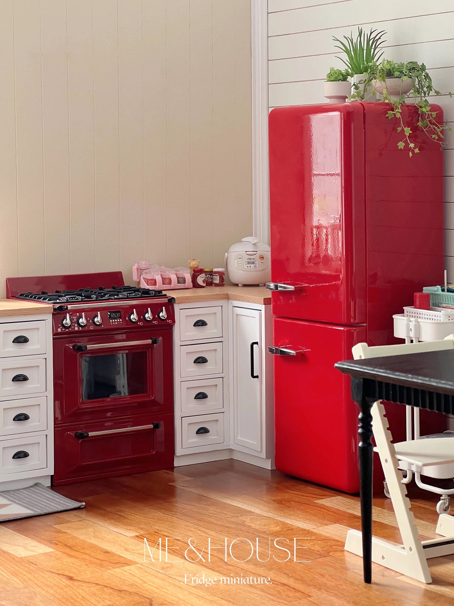 1/6 Doll House Model Furniture Accessories Metal Refrigerator With Light Kitchen Appliances Bjd Ob11 Gsc Blyth Lol Miniatures