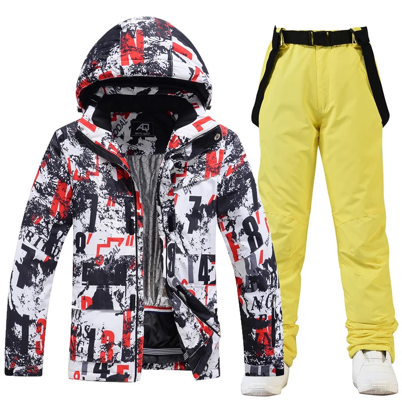 -30, Men and Women Snow Wear, Snowboarding Suit, Winter Clothes Ski, Snow Ski Jacket and Pant Sets, Snowboarding Clothing