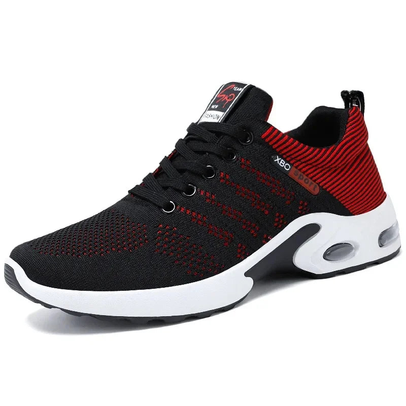 Men's Running Shoes 2025 New Style Breathable Lace-Up Casual Lightweight Korean Version Sports Sneakers Mesh Inner Lining