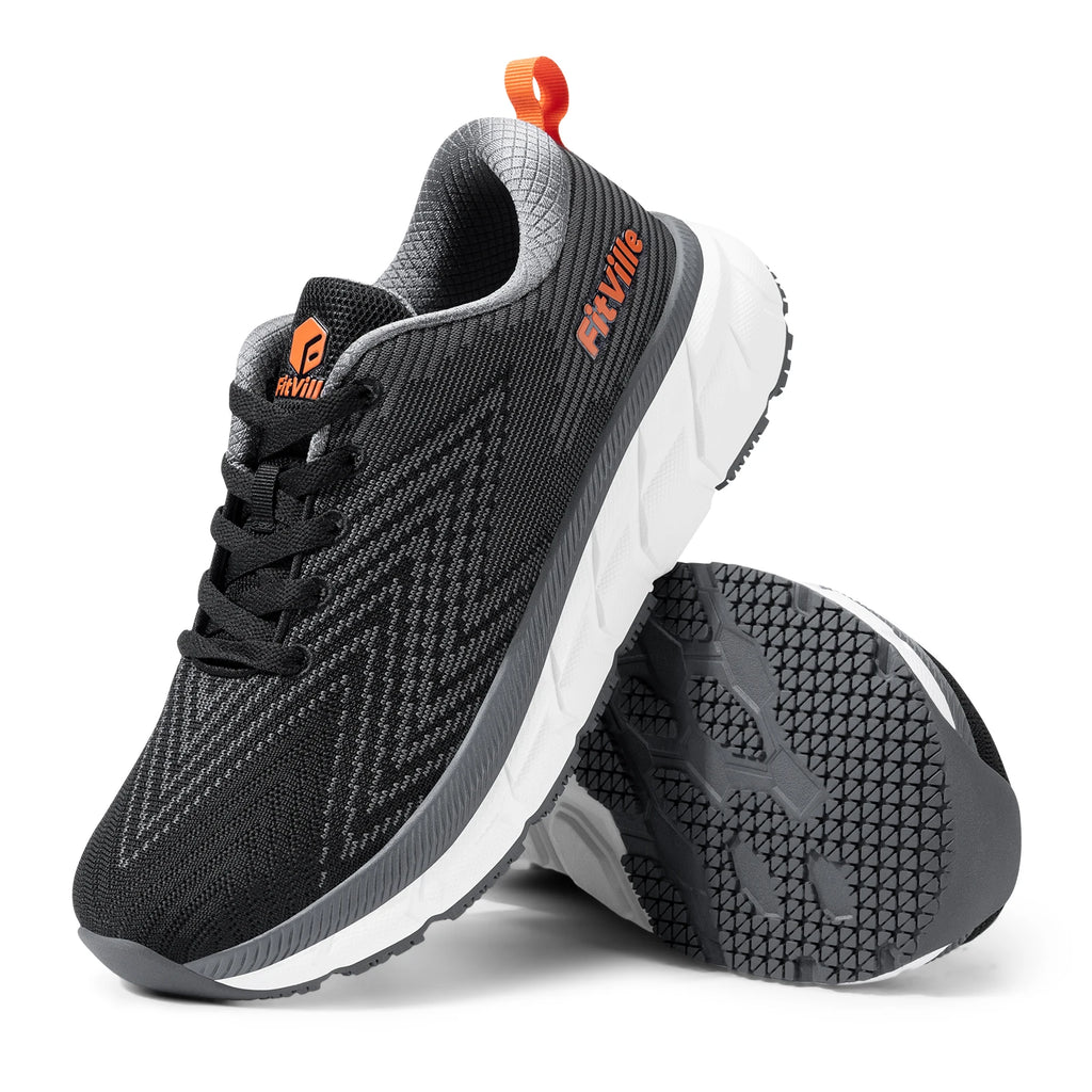 Wide Toe Box Men'S Shoes Cushioned Extra Wide Width Non Slip Running Shoe Comfortable Lightweight Sneakers For Fat Feet