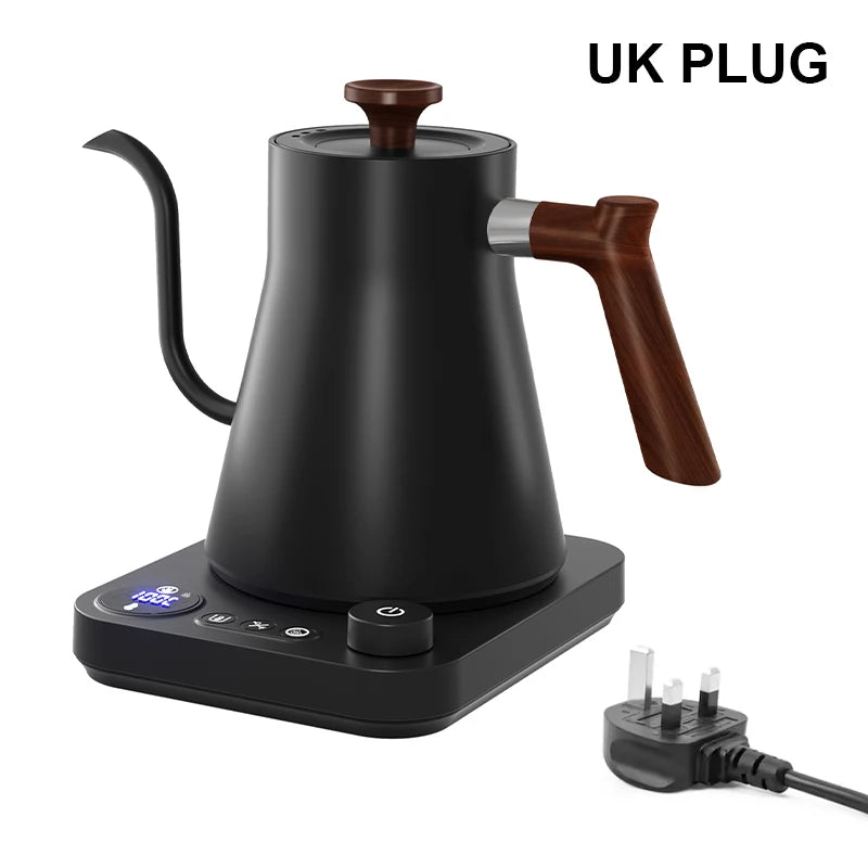 Smart Electric Gooseneck Coffee Kettle – 900ML Precise Temperature Control, Pour-Over Kettle for Home Baristas