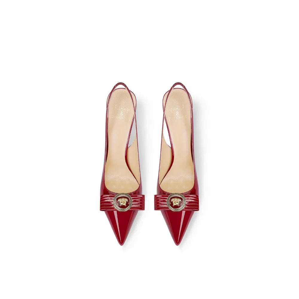 2025 Summer Women Burgundy High Heels Pointed Toe Stiletto Elegant French Style Petite Shoes